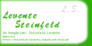 levente steinfeld business card